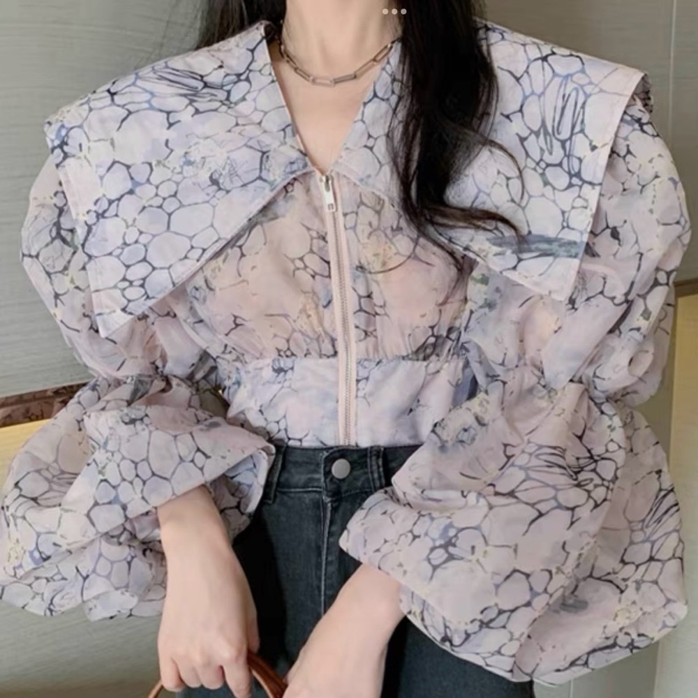 Elegant Women's Top with Abstract Pattern